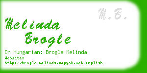 melinda brogle business card